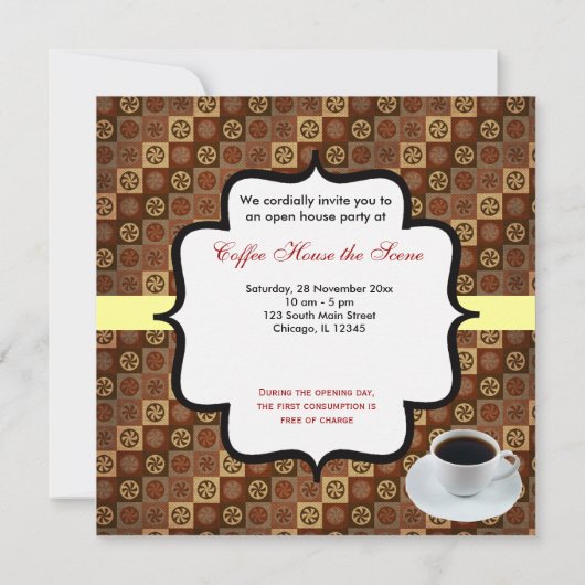 Koffiehuis Kaart (Achterkant)