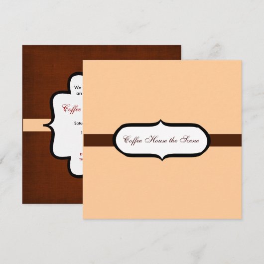 Koffiehuis Kaart (Voorkant / Achterkant)