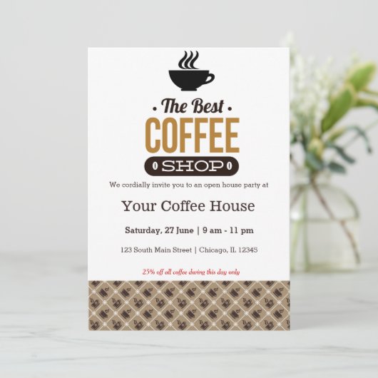 Koffiehuis Kaart (Staand voorkant)