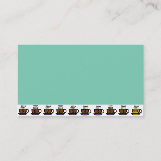 Koffiehuis koopt 9 voor het 10e gratis Visitekaart Visitekaartje (Voorkant)