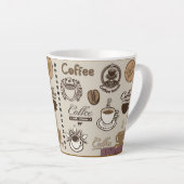 koffiehuis latte mok (Rechterhoek)