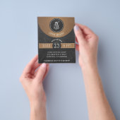 Koffiehuis Logo Open House Copper and Black Flyer (Hand)