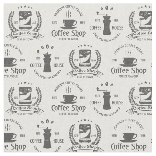 Koffiehuis logo's stof (Close Up)