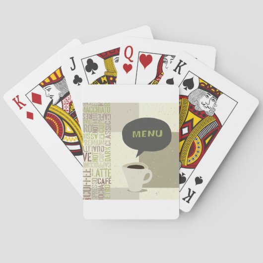 Koffiehuis Menu Speelkaarten (Achterkant)