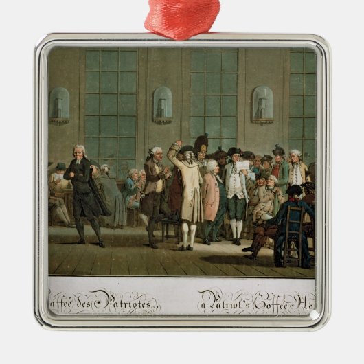 Koffiehuis van Patriot Metalen Ornament (Voorkant)