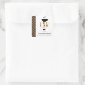 Koffiehuis Vierkante Sticker (Tas)