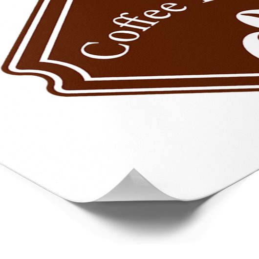 Koffiehuislabel Poster (Hoek)