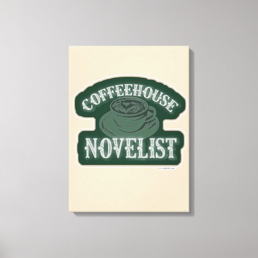 Koffiehuisschrijver Epic Author Life Motto Canvas Afdruk (Voorkant)