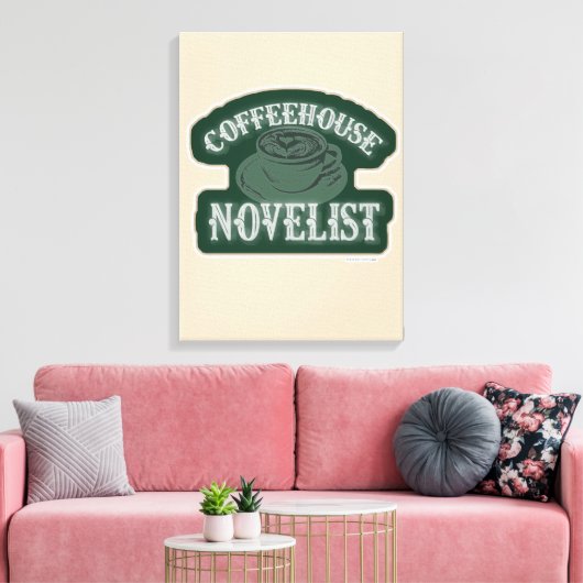 Koffiehuisschrijver Epic Author Life Motto Canvas Afdruk (Insitu (Woonkamer))