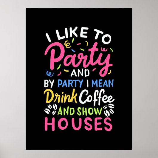 Koffiehuizen en Shows Drink Poster (Voorkant)