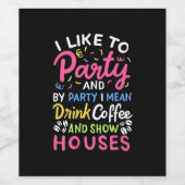 Koffiehuizen en Shows Drink Wijn Etiket (Enkel label)