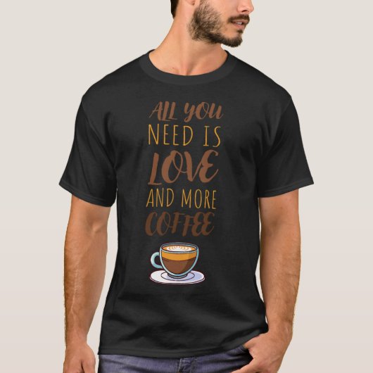 Koffieideënkarikatuur T-shirt (Voorkant)