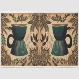 Koffiejar ephemera-collage tissuepapier