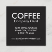 koffiekaartje vierkante visitekaartje (Voorkant)