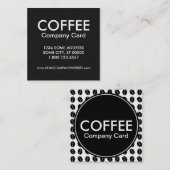 koffiekaartje vierkante visitekaartje (Voorkant / Achterkant)