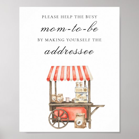 Koffiekar - Help de drukke aanstaande moeder geadr Poster (Voorkant)