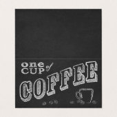 koffiekarton gevouwen loyaliteitsstempel visitekaartje (Buitenkant ongevouwen)