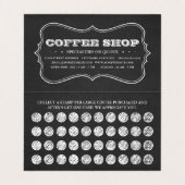 koffiekarton gevouwen loyaliteitsstempel visitekaartje (Binnenkant ongevouwen)