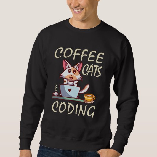 Koffiekassen en coderingsprogramma trui (Voorkant)