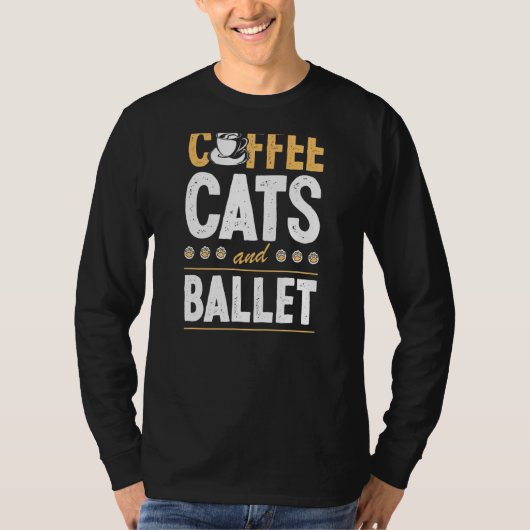 Koffiekat 1 en Balletdanseres T-shirt (Voorkant)