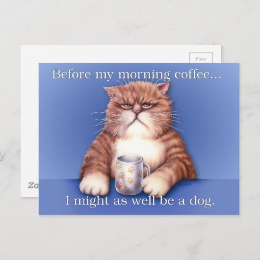 Koffiekat Briefkaart (Voorkant / Achterkant)