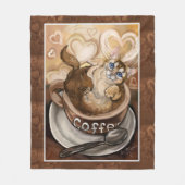 Koffiekat Fleece Deken (Voorkant)