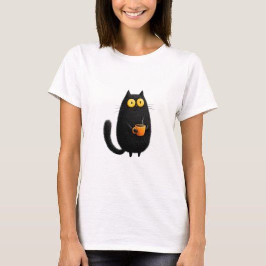 Koffiekat, Foodie Cat T-shirt (Voorkant)