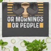 Koffiekat - Ik hou niet van ochtendmensen Theedoek (Gevouwen)