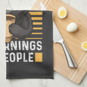 Koffiekat - Ik hou niet van ochtendmensen Theedoek (Quarter Fold)