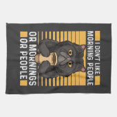 Koffiekat - Ik hou niet van ochtendmensen Theedoek (Horizontaal)