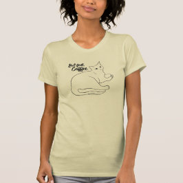 Koffiekat "maar eerst, koffie" T-shirt