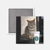 Koffiekat Magneet (Voorkant / Achterkant)