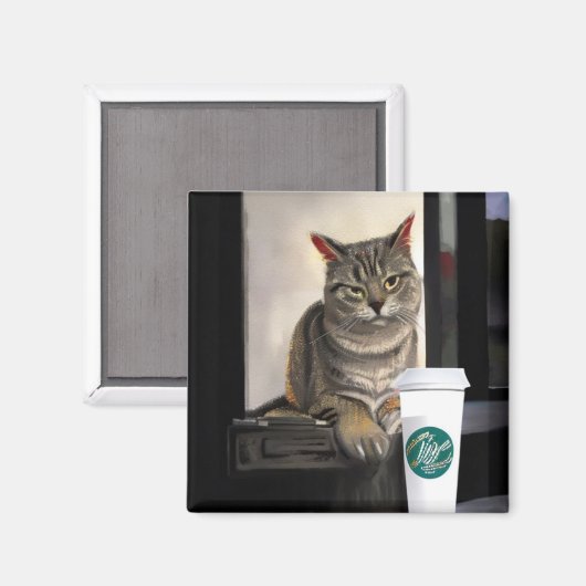 Koffiekat Magneet (Voorkant / Achterkant)