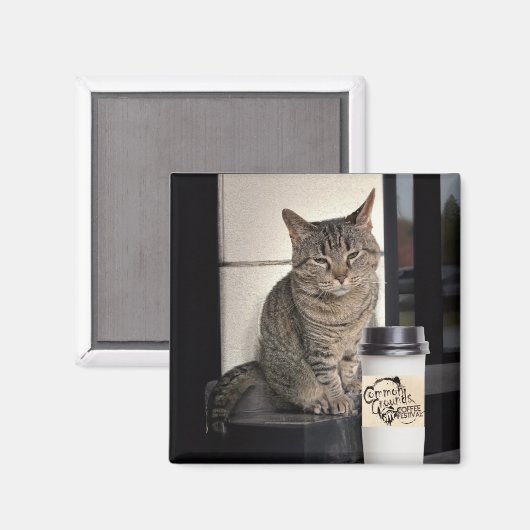 Koffiekat Magneet (Voorkant / Achterkant)