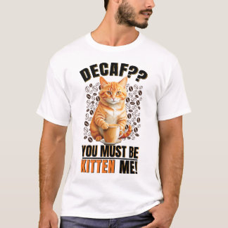 Koffiekat Mannen Wit T-shirt