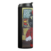 Koffiekat om het kunstschilderen te volgen thermosbeker (Gedraaid links)