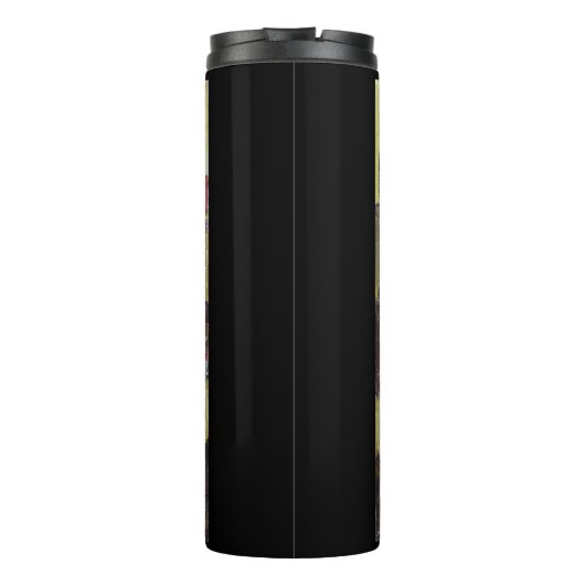 Koffiekat om het kunstschilderen te volgen thermosbeker (Achterkant)