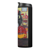 Koffiekat om het kunstschilderen te volgen thermosbeker (Geroteerd rechts)