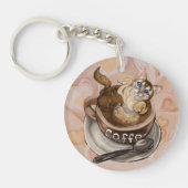 Koffiekat Sleutelhanger (Voorkant)