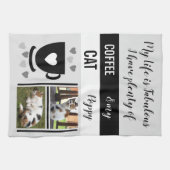 Koffiekattekattenhuisleven is een geweldig zwart f theedoek (Horizontaal)