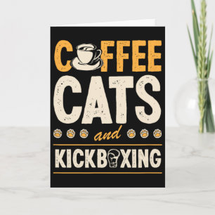Koffiekatten En Kickboksen Schattig Grappig Kickbo Kaart