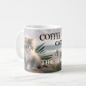 Koffiekatten en strand koffiemok (Voorkant links)