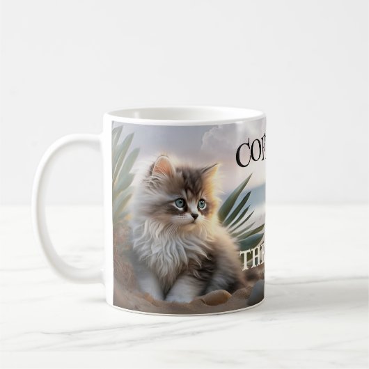 Koffiekatten en strand koffiemok (Links)