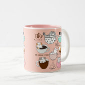 Koffiekatten grappig tweekleurige koffiemok (Voorkant rechts)
