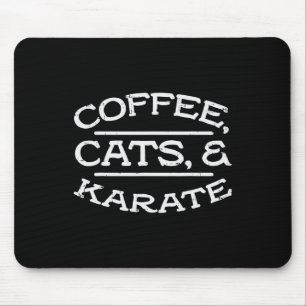 Koffiekatten Karate Martial Arts Pet Lover Mannen  Muismat