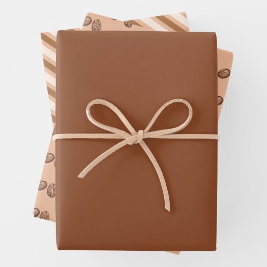 Koffiekatten Patroon Inpakpapier Vel (In situ)