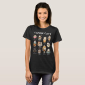 Koffiekatten T-shirt Grappig (Voorkant volledig)