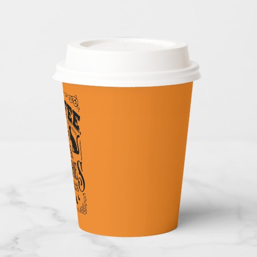 koffiekattenheksen spreiden Halloween party Papieren Bekers (Links)