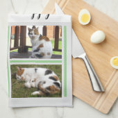 Koffiekattenhuisleven is fabelachtig groen theedoek (Quarter Fold)