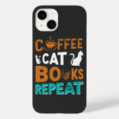 Koffiekboeken Herhalings-, lees- en koffieliefhebb Case-Mate iPhone Case (Achterkant)
